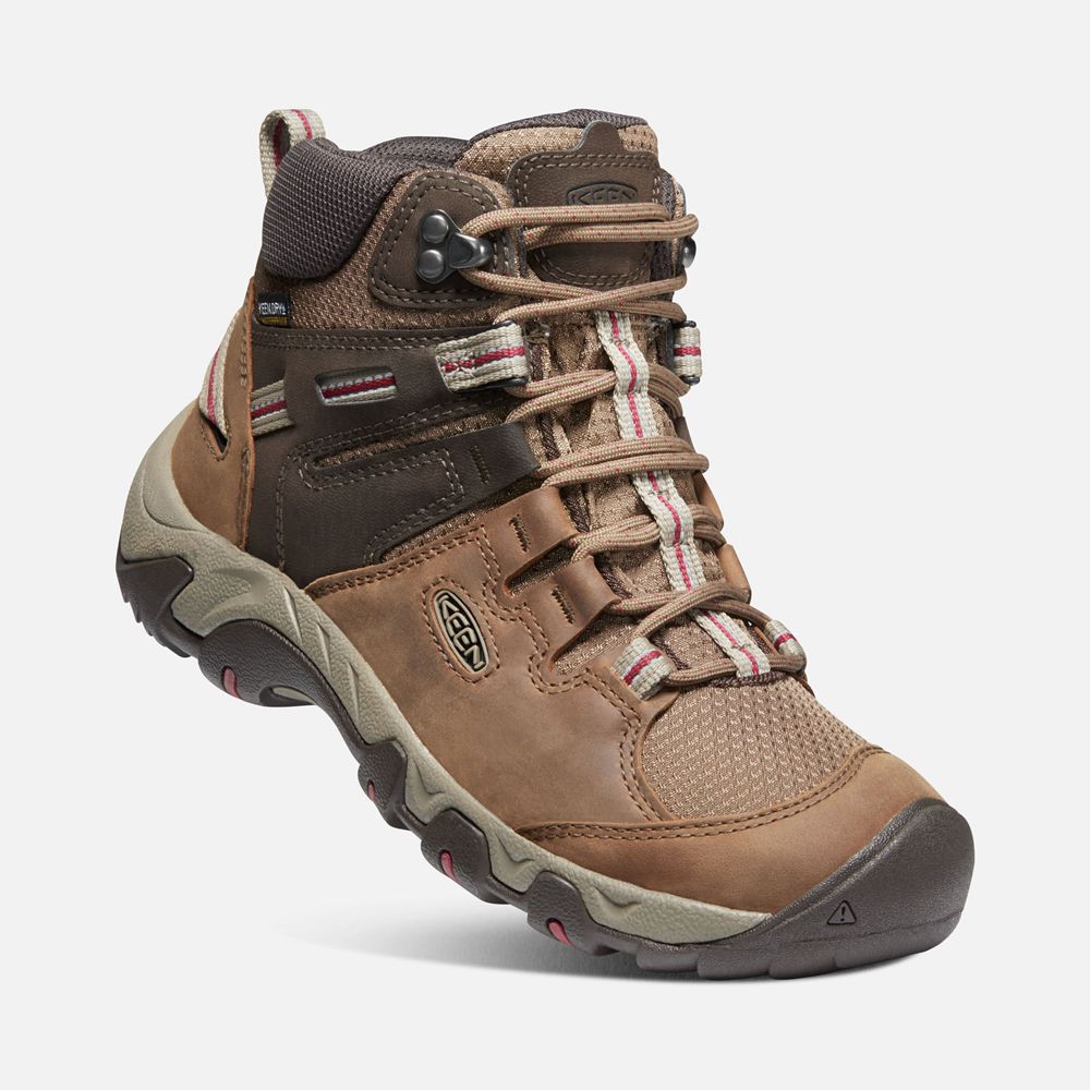 Keen Laarzen Dames Bruin - Steens Leern Waterproof - 63504-MTLY